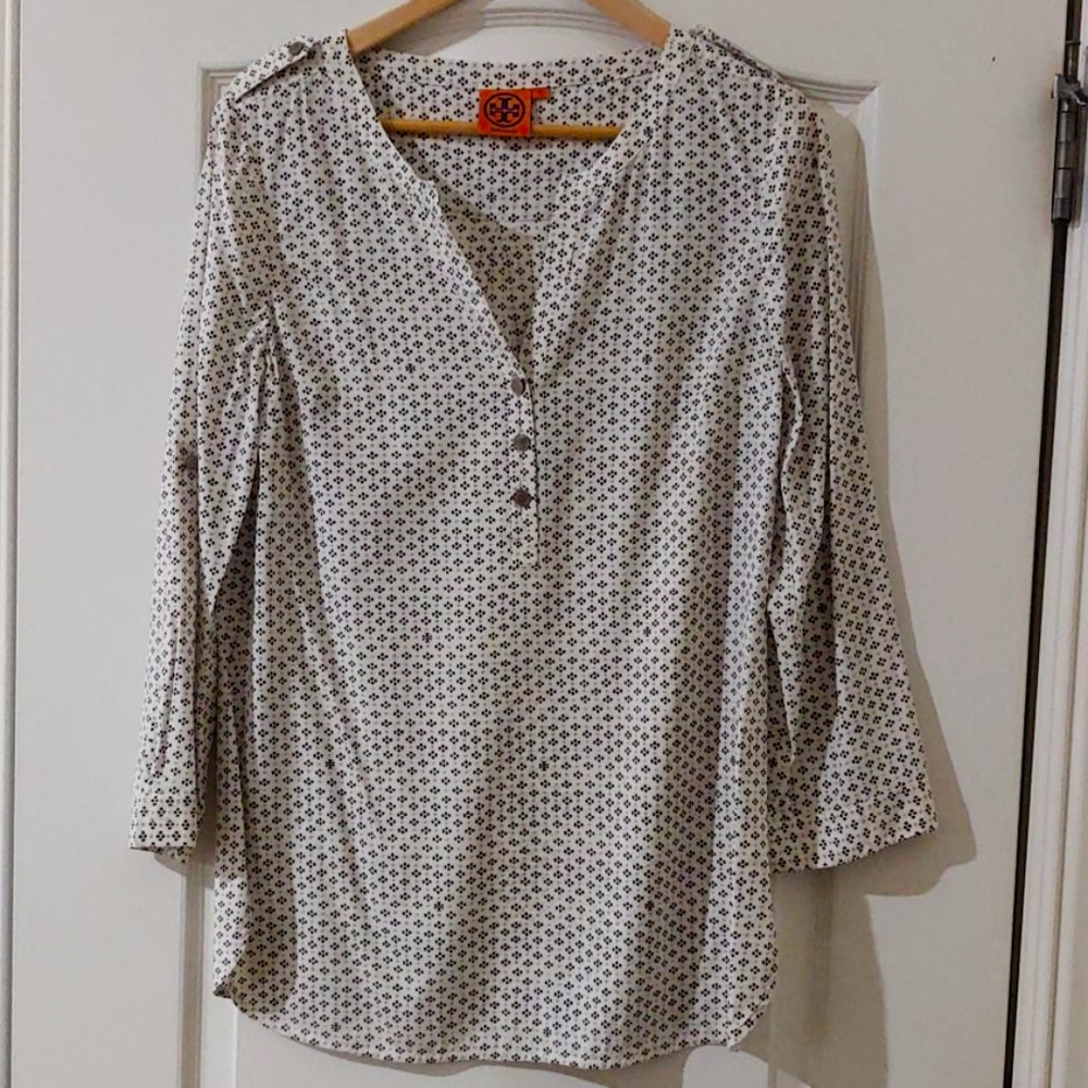Silk Tory Burch Tunic 3/4 sleeve